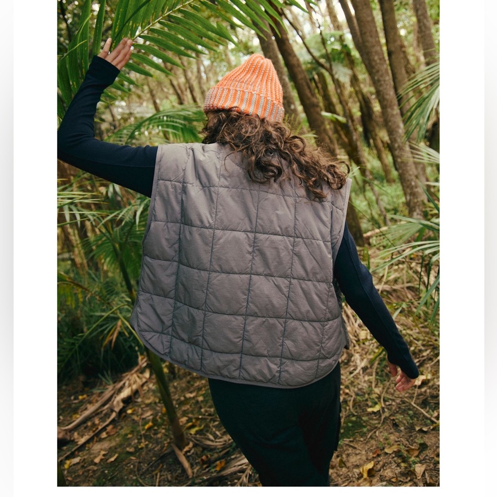 FP Movement by Free People Quilted Light Gray Puffer Vest - Picture 2 of 10